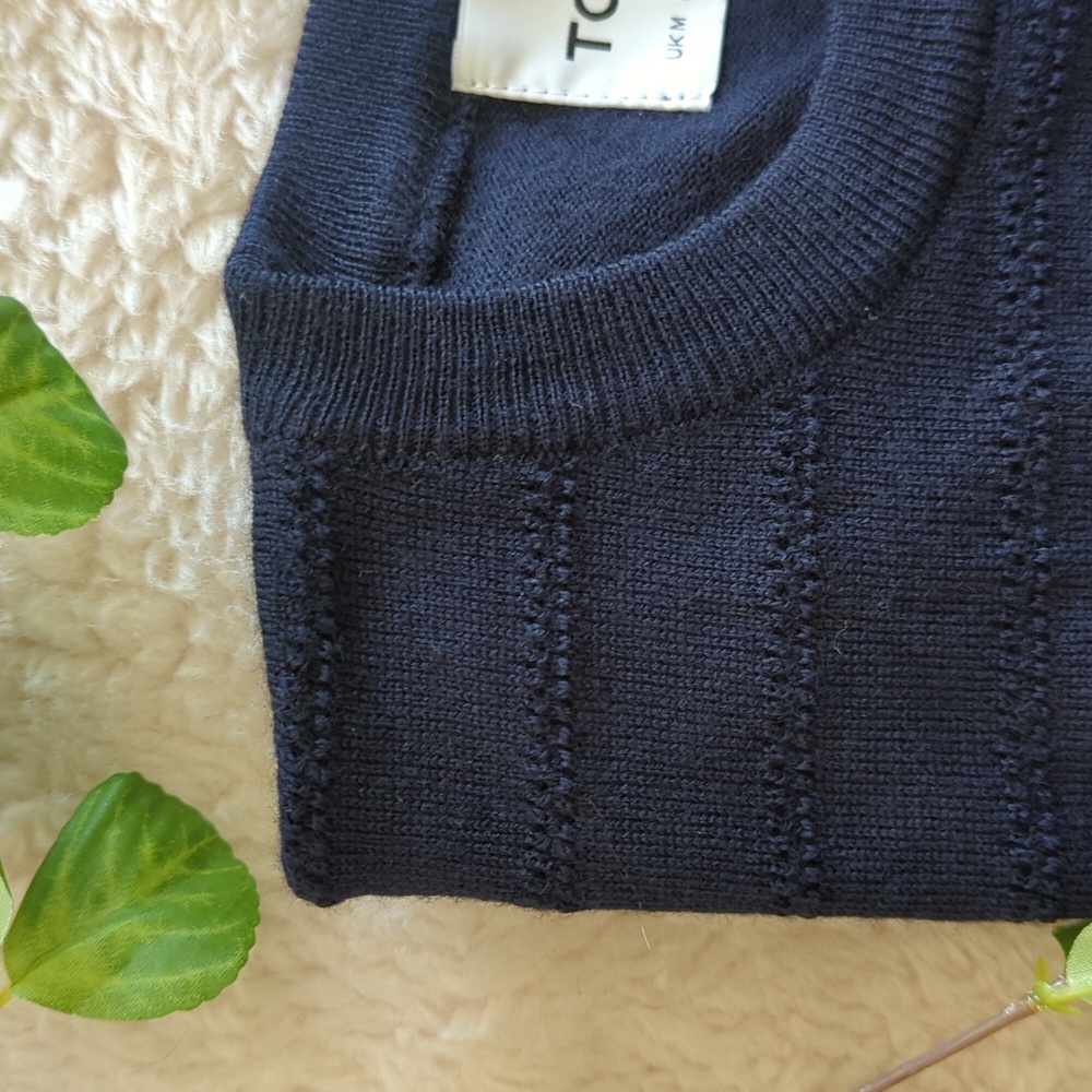 Topman | Knit Crewneck Navy Sweater - Picture 4 of 9